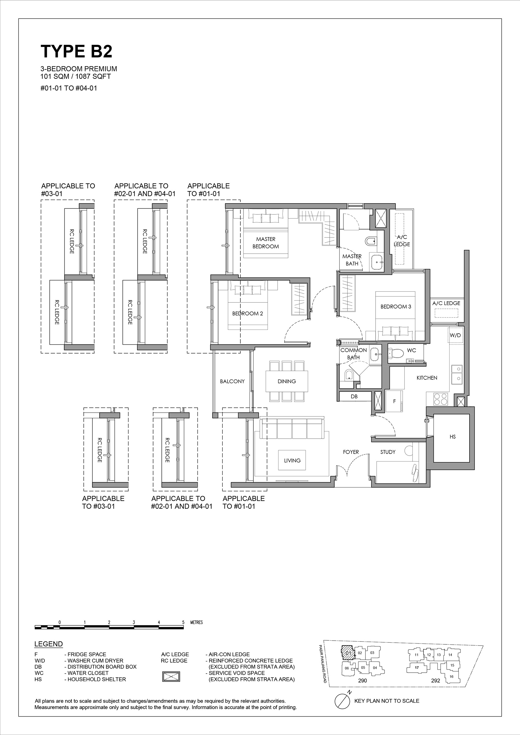 The Hillshore floor plan 3 Bedroom Premium Type B2