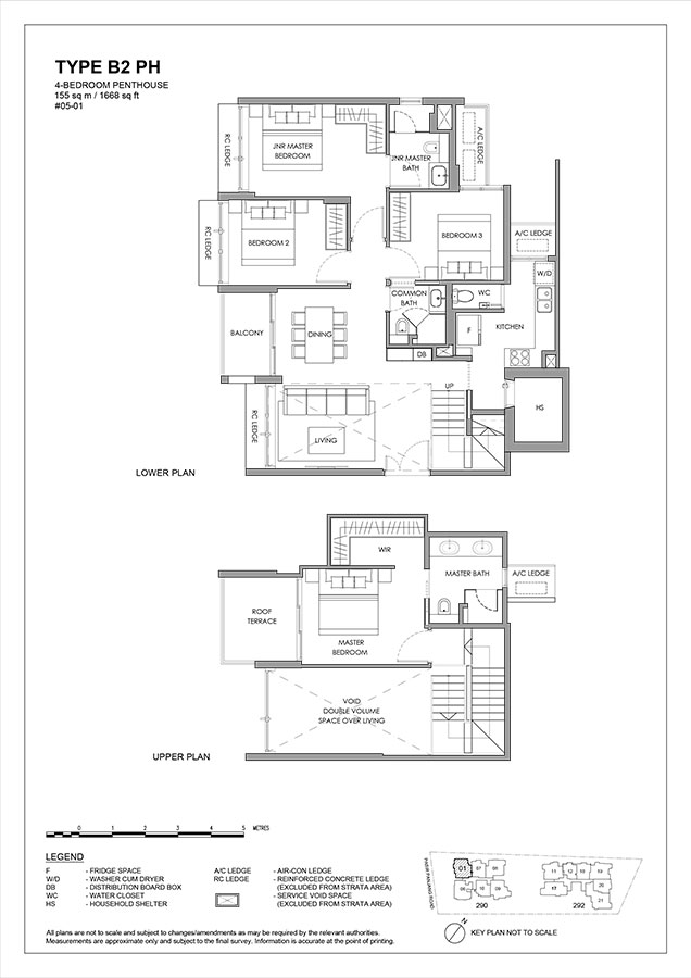 The Hillshore floor plan 4 Bedroom Penthouse Type B2 PH