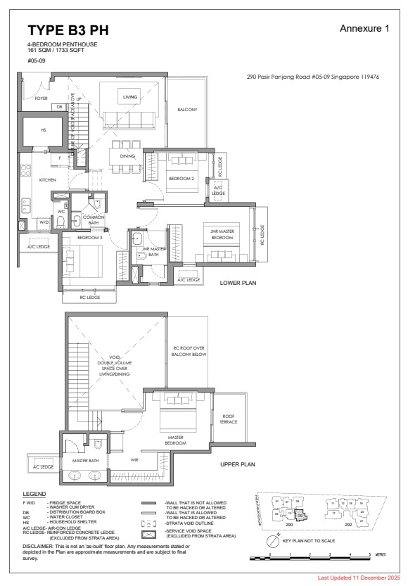 The Hillshore floor plan 4 Bedroom Penthouse Type B3 PH
