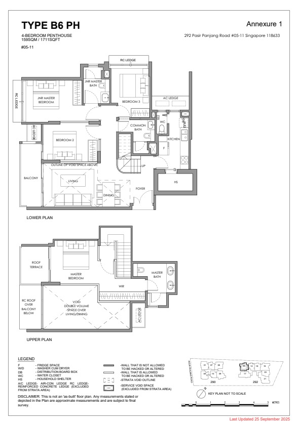 The Hillshore floor plan 4 Bedroom Penthouse Type B6 PH