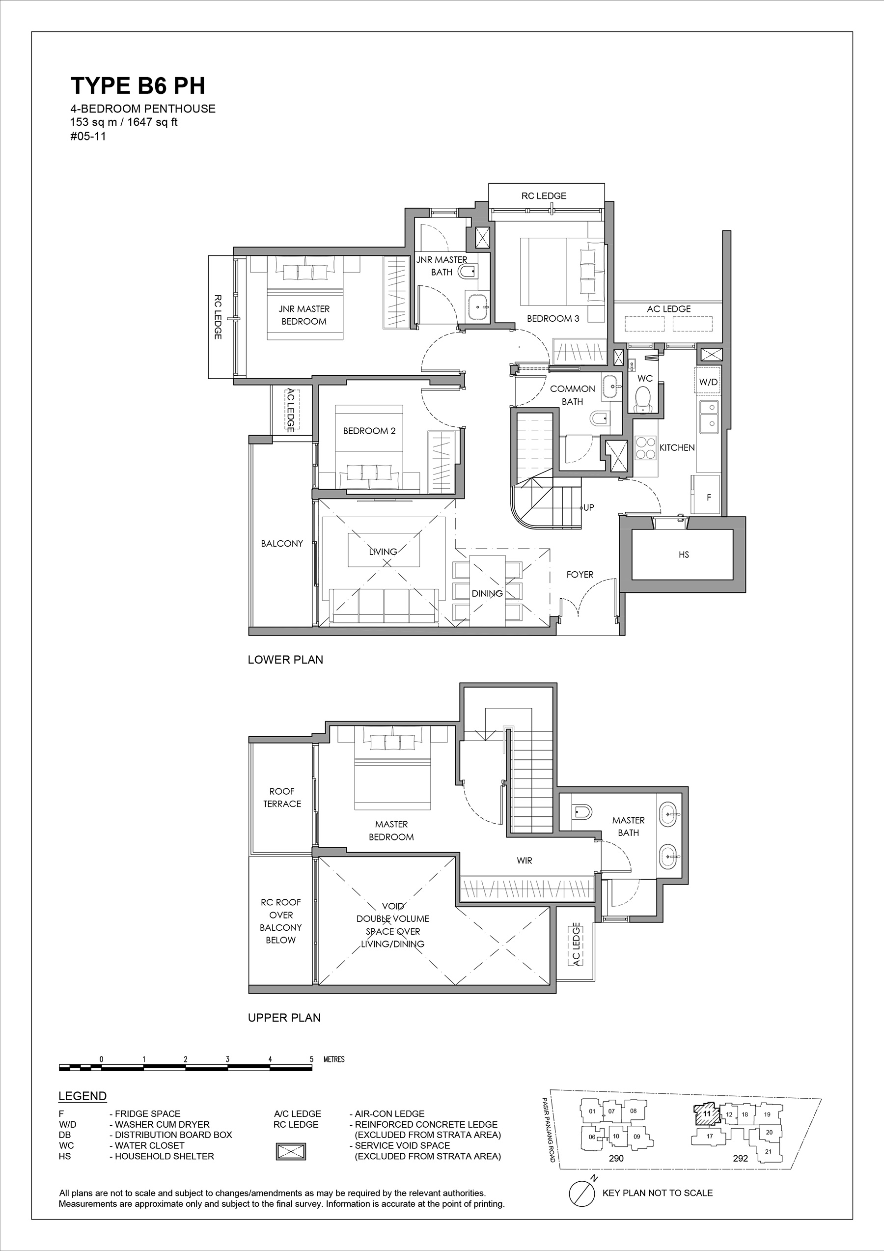 The Hillshore floor plan 4 Bedroom Penthouse Type B6 PH
