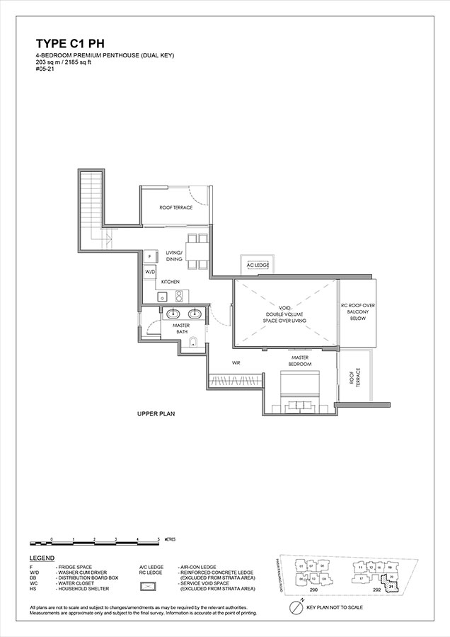 The Hillshore upper floor plan 4 Bedroom Premium Penthouse Dual Key Type C1 PH