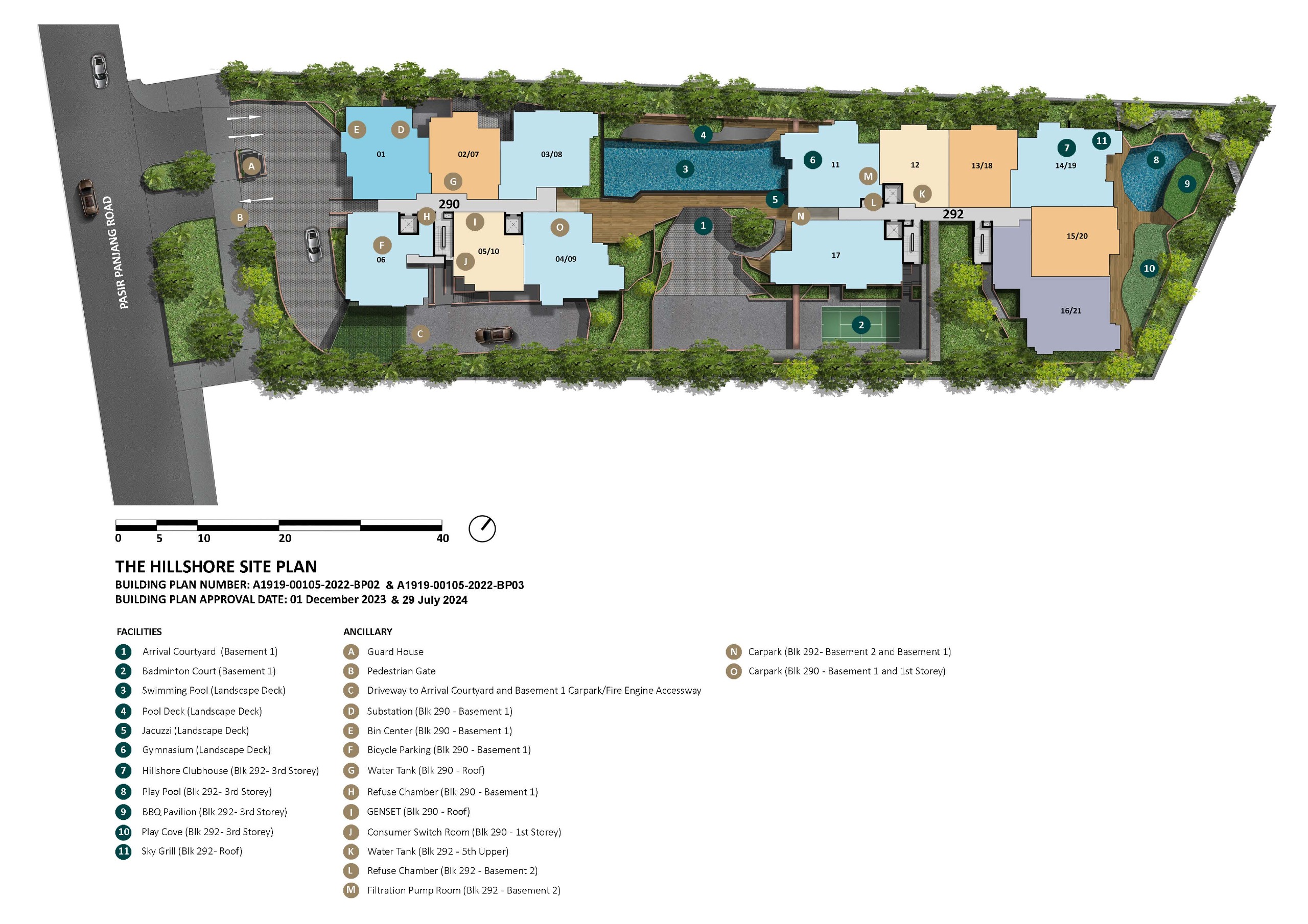 The Hillshore main site plan